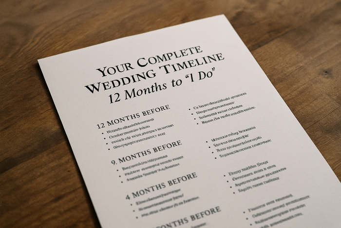 Your Complete Wedding Timeline: 12 Months to 'I Do'